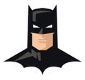Clipart of comic superhero batman in his iconic costume vector color drawing or illustration