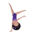 Clipart Cute African American Girl Gymnast Gym