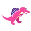 Clipart cute Spinosaurus dino on a white background