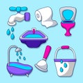 Toilet and bathing element collections