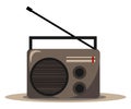 Clipart of FM radio audio player vector or color illustration