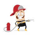 Funny firefighter clipart