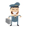 Funny flight captain or pilot clipart