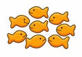 Clipart goldfish crackers Royalty Free Stock Photo