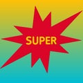 Super graphic design clipart sticker Royalty Free Stock Photo