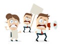 Angry demonstrators clipart