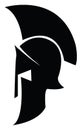 Clipart of a helmet traditionally worn by the Spartan army vector color drawing or illustration