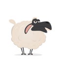 Lazy cartoon sheep