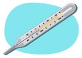 Clipart of a medical mercury thermometer