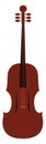 Clipart of the musical instrument, violin, vector or color illustration