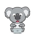 Koala with laptop Royalty Free Stock Photo