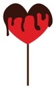 Clipart of a red-colored candy heart vector or color illustration