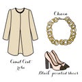 Clipart - set - fashion classic items - fashion set