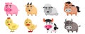 Clipart set of livestock