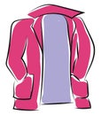 Clipart of a showcase rose-colored jacket vector or color illustration