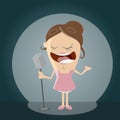 Clipart of a singing girl