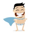 Superhero in underpants clipart