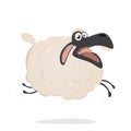 Unny cartoon sheep Royalty Free Stock Photo