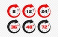 Clocks time Hours icon arrow Label