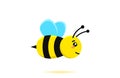 Honey Bee cartoon happy clipart Royalty Free Stock Photo