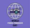 clipart world press freedom day background blue. 01 Royalty Free Stock Photo