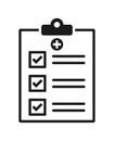 Clipboard medical test report icon