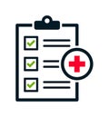 Clipboard medical test report icon