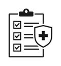 Clipboard medical insurance icon Royalty Free Stock Photo