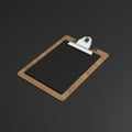 Clipboard with black paper