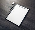 Letterhead, pencil, eraser Royalty Free Stock Photo