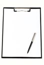 Clipboard, Blank Page and Pen Royalty Free Stock Photo