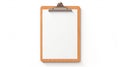 clipboard with blank paper illustration in paper cut style on white isolated background Royalty Free Stock Photo