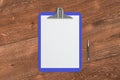 Clipboard with blank white paper Royalty Free Stock Photo