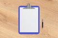 Clipboard with blank white paper Royalty Free Stock Photo