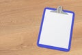 Clipboard with blank white paper Royalty Free Stock Photo