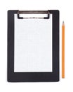 Clipboard with blank white piece of paper Royalty Free Stock Photo