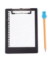 Clipboard with blank white piece of paper Royalty Free Stock Photo