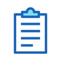 Clipboard Business Filled Line Icon Blue Color