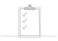 Clipboard with checked tasks simple sketch for to-do lists and task management concepts Royalty Free Stock Photo