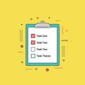 Clipboard Checklist with Completed and Pending Tasks Illustration Royalty Free Stock Photo