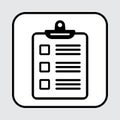 Clipboard or checklist icon. Vector illustration Royalty Free Stock Photo