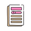 Clipboard with checklist icon. Vector illustration, flat design Royalty Free Stock Photo