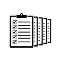 Clipboard checklist icons isolated on white background Royalty Free Stock Photo