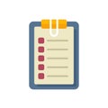Clipboard with checklist showing items with checkboxes for audit