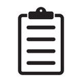 Clipboard, checklist, task icon, stock vector illustration flat design