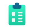 Clipboard checklist task single isolated icon with gradient style Royalty Free Stock Photo