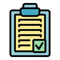 Clipboard with checkmark icon symbolizing completed task