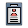 Clipboard, cv Vector icon which can easily modify Royalty Free Stock Photo