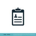 Clipboard Document Icon Vector Logo Template Illustration Design. Vector EPS 10 Royalty Free Stock Photo