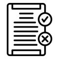 Clipboard event icon outline vector. Trade expo